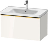 Duravit D-Neo Waschtischunterbau 784 mm Eiche Schwarz Matt mit 1 Auszug und Bronze-Griff
