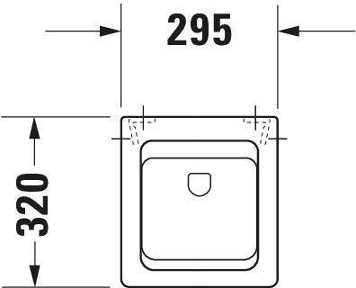 Duravit Urinal VERO 295x320mm Zulauf von hinten ohne Fliege schwarz