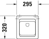 Duravit Urinal VERO 295x320mm Zulauf von hinten ohne Fliege schwarz