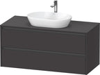 graphit supermatt / 2 Schubkästen / Waschtischunterbau