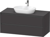 Duravit Ketho.2 Konsolen-Waschtischunterbau 1200 mm betongrau matt mit 2 Schubkästen
