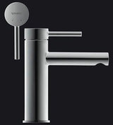 Duravit Circle Einhebel-Waschtischmischer mit Zugstange, Chrom – 117 mm Ausladung