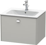 Duravit Brioso Waschtischunterbau 620 mm betongrau matt mit 1 Auszug und Soft-Close