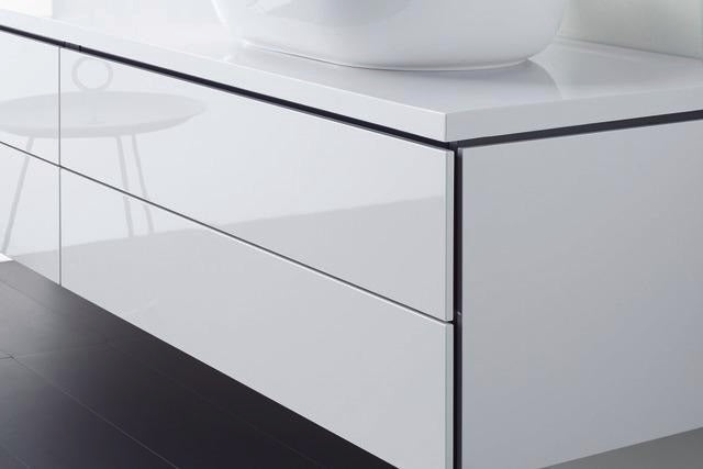 Duravit L-Cube Konsole variabel 550 mm weiß matt – wandhängend, mit Ausschnitt für Waschschüssel