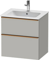 DURAVIT D-Neo Waschtischunterbau 610 mm Eiche Schwarz mit Bronze Griff – wandhängend