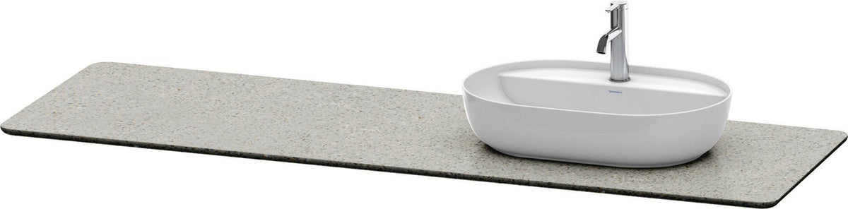 DURAVIT Luv Quarzsteinkonsole 1783 mm mit 1 Ausschnitt – Sand Struktur, Wandmontage