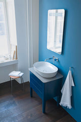 DURAVIT Luv Quarzsteinkonsole 688x475mm mit 1 Ausschnitt, weiß struktur – Designerin Cecilie Manz