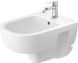 DURAVIT D-Code Wand Bidet 540 mm Weiß mit Überlauf und Hahnlochbank