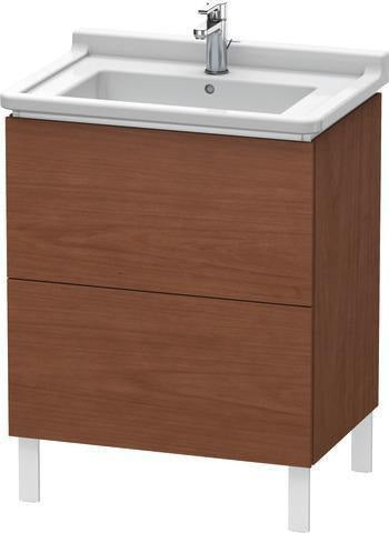 Duravit L-Cube Waschtischunterbau 469x670x712 mm taupe matt – 2 Auszüge, Tip-On, für Starck 3