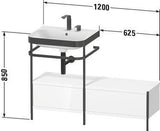 Duravit Waschtischset Happy D.2 Plus 1200x490mm Taupe Supermatt mit Hahnloch und Handtuchhalter