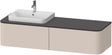 Duravit Happy D.2 Konsolenwaschtischunterbau 1600 mm taupe supermatt mit Tip-On Technik