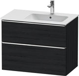 DURAVIT D-Neo Waschtischunterbau 810 mm Weiß Matt mit Bronze Griff und Soft-Close