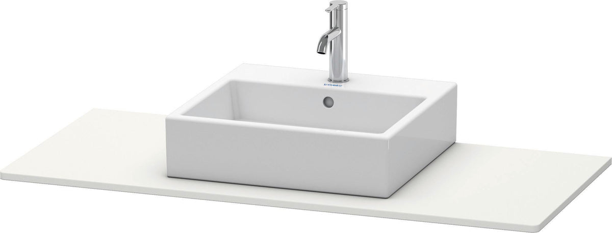 DURAVIT XSquare Konsole 1200 mm mit Ausschnitt – Weiß Seidenmatt, MDF, 16 mm