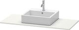 DURAVIT XSquare Konsole 1200 mm mit Ausschnitt – Weiß Seidenmatt, MDF, 16 mm
