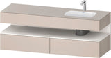 DURAVIT Qatego Einbauwaschtisch mit Konsolenwaschtischunterbau 1600 mm Weiß Matt