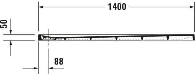 DURAVIT Stonetto Duschwanne 1400x800x50 mm Mineralguss Weiß Matt – Bodenbündig & Rutschhemmend
