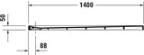 DURAVIT Stonetto Duschwanne 1400x800x50 mm Mineralguss Weiß Matt – Bodenbündig & Rutschhemmend