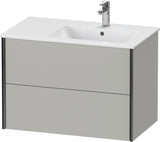 DURAVIT XViu Waschtischunterbau wandhängend 810 mm, 2 Schubkästen, weiß matt