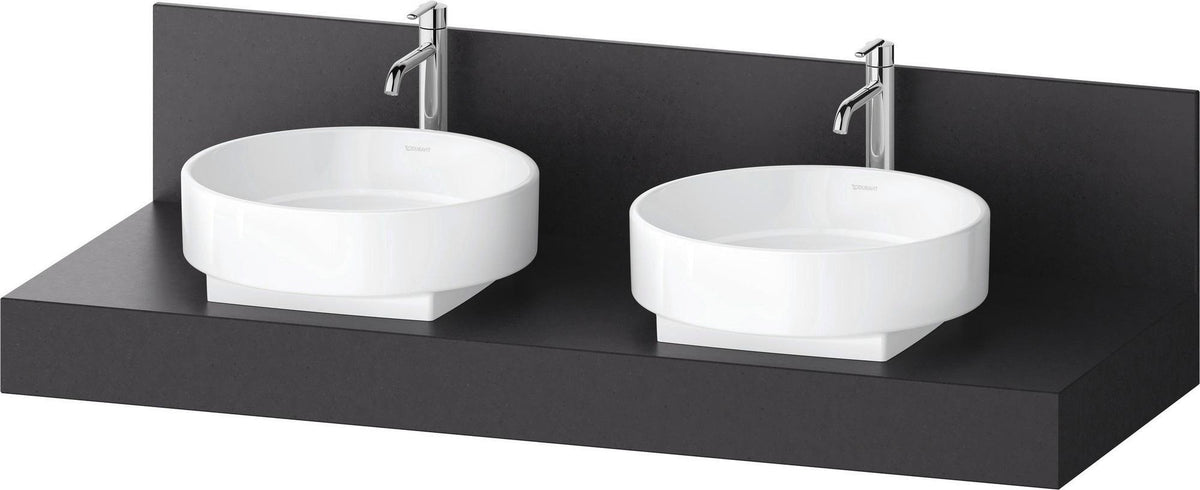 DURAVIT Balcoon Konsole 1400x370x550 mm mit Ausschnitt links, Lava Struktur