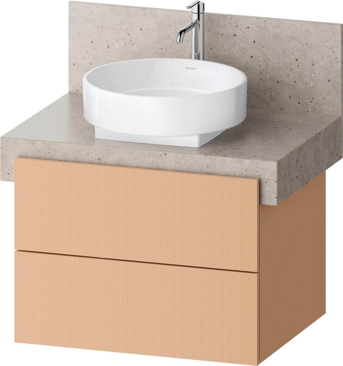 Duravit Balcoon Konsolenwaschtischunterbau 700 mm mit 2 Schubkästen in Sandbeige/Eiche-Elefenbein