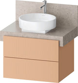 Duravit Balcoon Konsolenwaschtischunterbau 700 mm mit 2 Schubkästen in Sandbeige/Eiche-Elefenbein