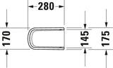 Duravit No.1 Halbsäule Weiß 280x175x290 mm – Wandhängende Keramik-Halbsäule