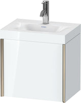 DURAVIT XViu Waschtischunterbau-Set 460 mm, champagner matt/weiß hochglanz, 1 Tür, wandhängend