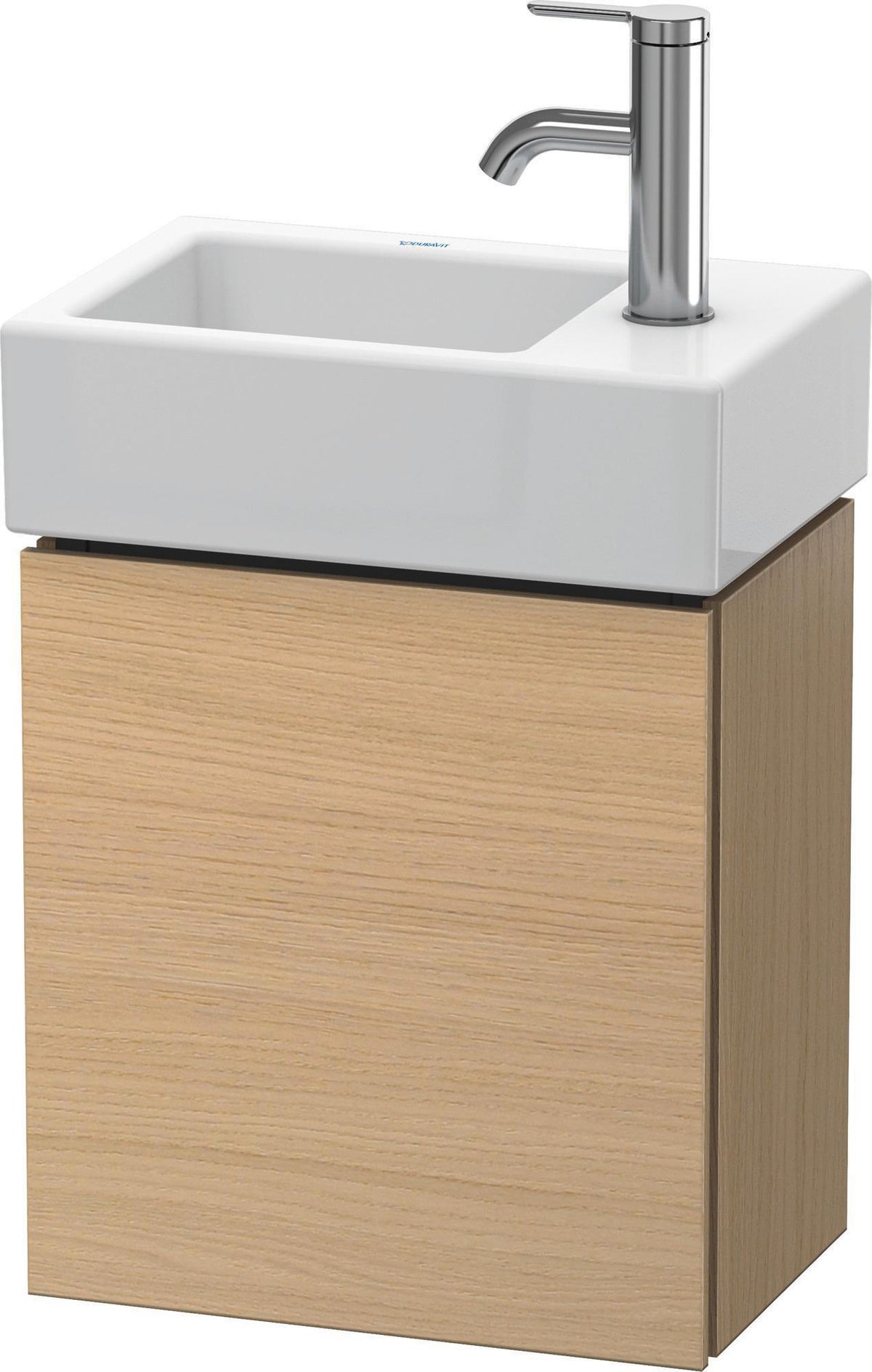 Duravit L-Cube Waschtischunterbau 364 mm betongrau matt, 1 Tür rechts, wandhängend