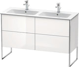 Duravit XSquare Waschtischunterbau 1280 mm mit 4 Auszügen, s-matt, Eiche, links – wandhängend