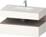 DURAVIT Qatego Einbauwaschtisch mit Konsolenwaschtischunterbau 1000 mm, 1 Auszug, antibakteriell