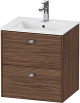 DURAVIT Brioso Waschtischunterbau 553x520x419 mm, 2 Schubkästen, Weiß Matt, Griff Chrom