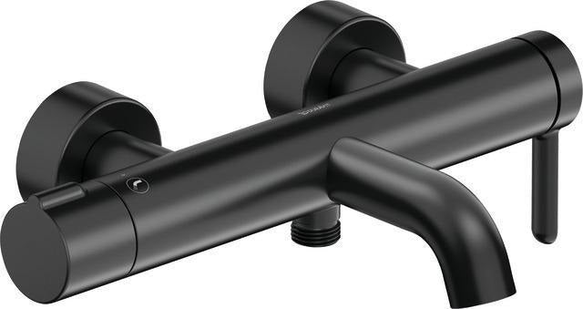 DURAVIT C.1 Einhebel-Wannenmischer Aufputz – Keramikmischsystem, Schwarz Matt, 189,5 mm