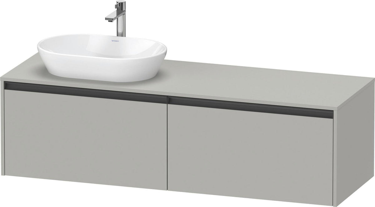 DURAVIT Ketho.2 Waschtischunterbau 1600 mm betongrau matt mit 2 Auszügen