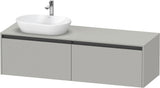 DURAVIT Ketho.2 Waschtischunterbau 1600 mm betongrau matt mit 2 Auszügen