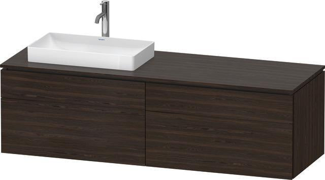 DURAVIT L-Cube Waschtischunterbau 1620 mm Amerikanisch Nussbaum mit Tip-On-Technik