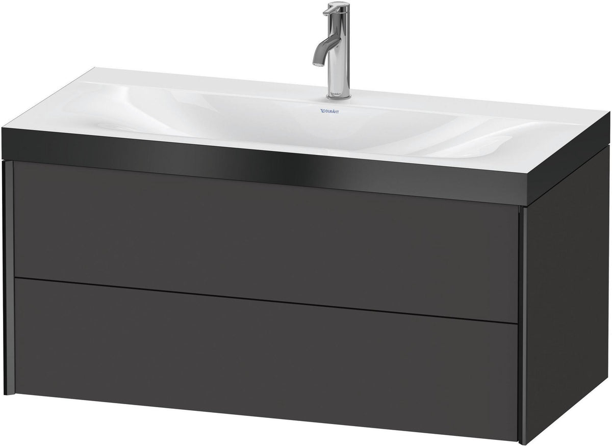 DURAVIT XViu c-bonded Waschtischunterbauset 1000 mm mit 2 Schubkästen, anthrazit