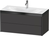 DURAVIT XViu c-bonded Waschtischunterbauset 1000 mm mit 2 Schubkästen, anthrazit