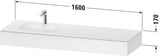 DURAVIT Qatego Einbau-Waschtisch mit Konsole 1600x550x170mm Weiß Hochglanz links