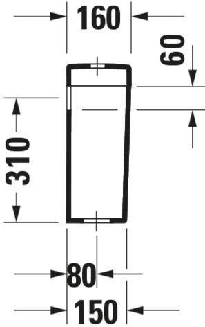 DURAVIT Spülkasten Darling New mit WonderGliss, Dual Flush, Anschluss unten links, weiß