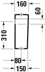DURAVIT Spülkasten Darling New mit WonderGliss, Dual Flush, Anschluss unten links, weiß