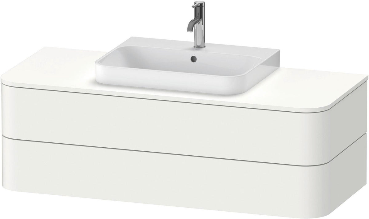 DURAVIT Happy D.2+ Konsolenwaschtischunterbau 1300 mm taupe supermatt mit Tip-On Technik und LED-Innenbeleuchtung