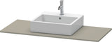DURAVIT XSquare Konsole 1200 mm mit Ausschnitt – Weiß Seidenmatt, MDF, 16 mm