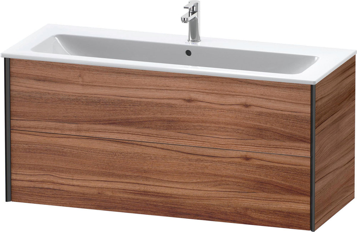 Duravit XViu Waschtischunterbau wandhängend 1210 mm, 2 Schubkästen, champagner matt/weiß matt