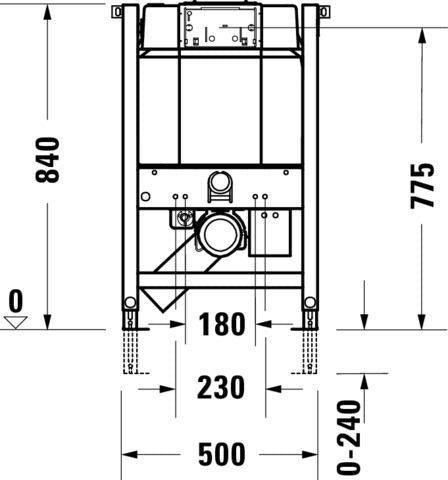 DURAVIT DuraSystem WC-Element Standard 84 cm – selbsttragend, für Trockenbau & Massivwand