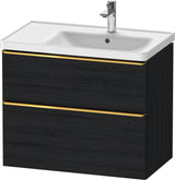 Duravit D-Neo Waschtischunterbau 784 mm Eiche Schwarz Bronze, wandhängend, 1 Auszug