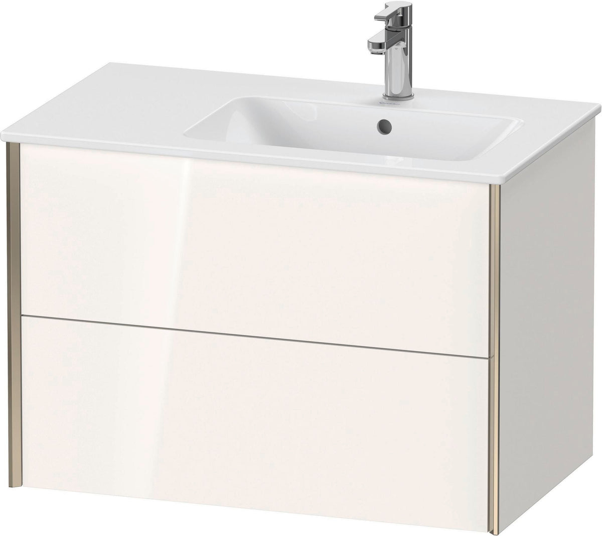 DURAVIT XViu Waschtischunterbau wandhängend 810 mm, 2 Schubkästen, weiß matt