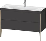 DURAVIT XViu c-bonded Waschtischunterbauset 1200 mm mit 2 Auszügen, anthrazit
