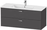 Duravit XBase Waschtischunterbau wandhängend 600 mm, 2 Schubkästen, weiß matt, Soft-Close