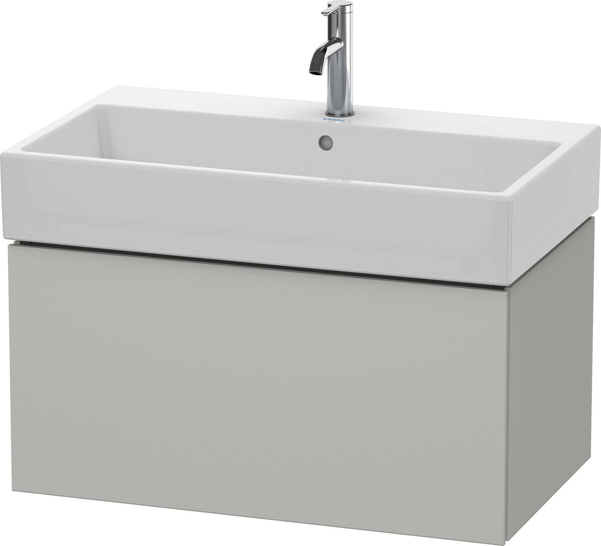 DURAVIT L-Cube Waschtischunterbau 784 mm, 1 Auszug, Weiß Matt, wandhängend, Tip-On