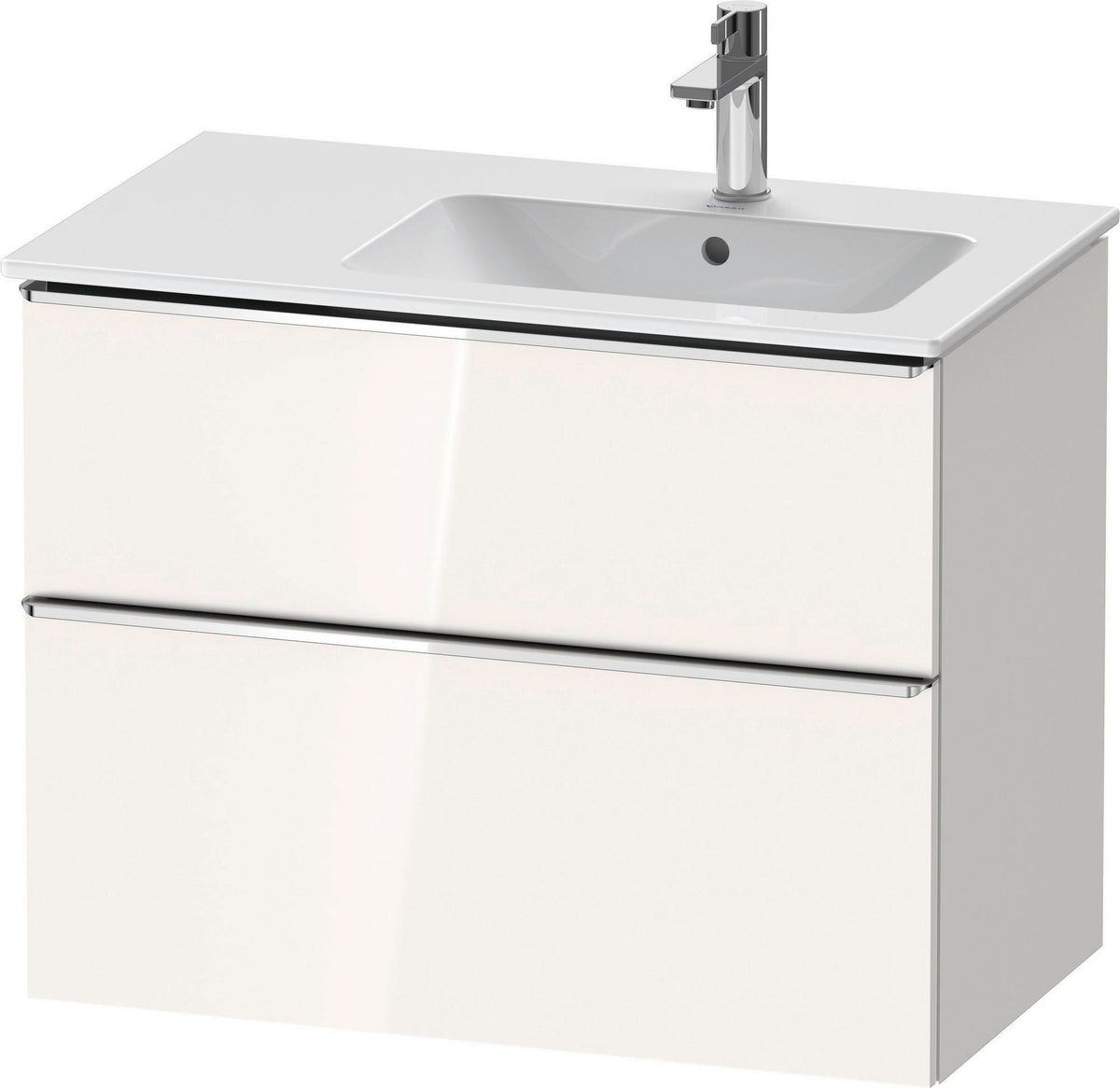 DURAVIT D-Neo Waschtischunterbau 810 mm Weiß Matt mit Bronze Griff und Soft-Close